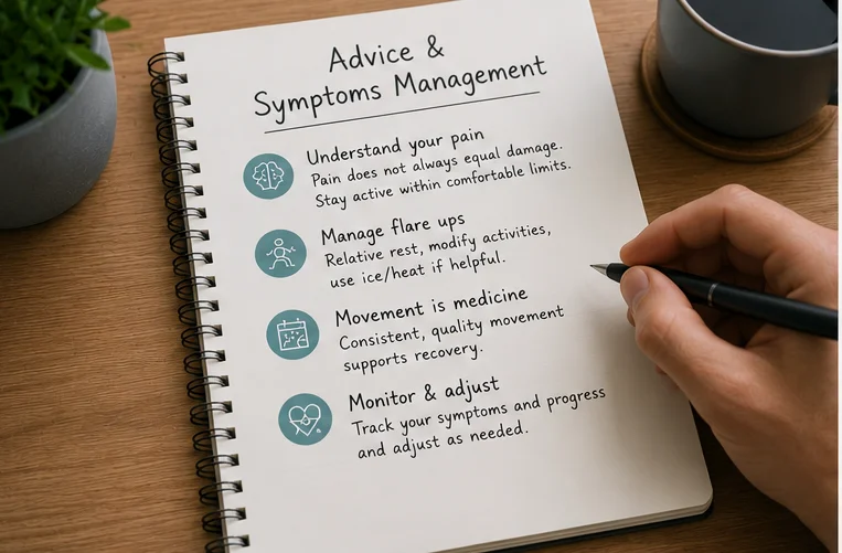 Advice and symptom management support
